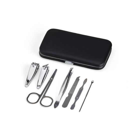Kit Manicure 6 peças em estojo de couro sintético