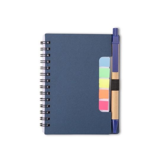 Bloco de Anotações com Autoadesivos e Caneta