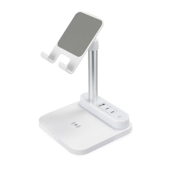 Base de Carregamento com Suporte Celular e Luminária