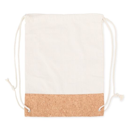 Mochila Saco de Lona e Cortiça
