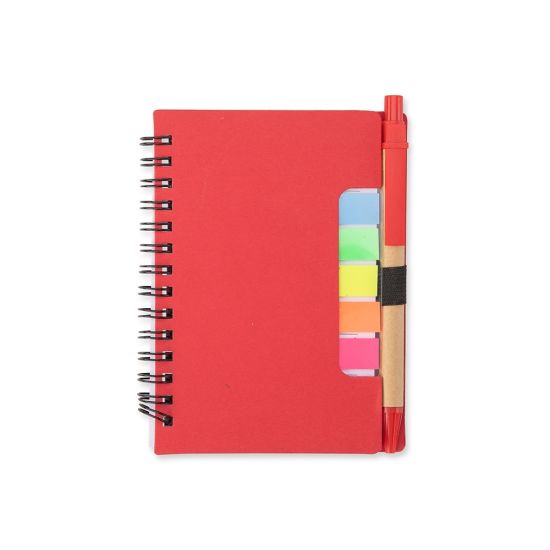 Bloco de Anotações com Autoadesivos e Caneta