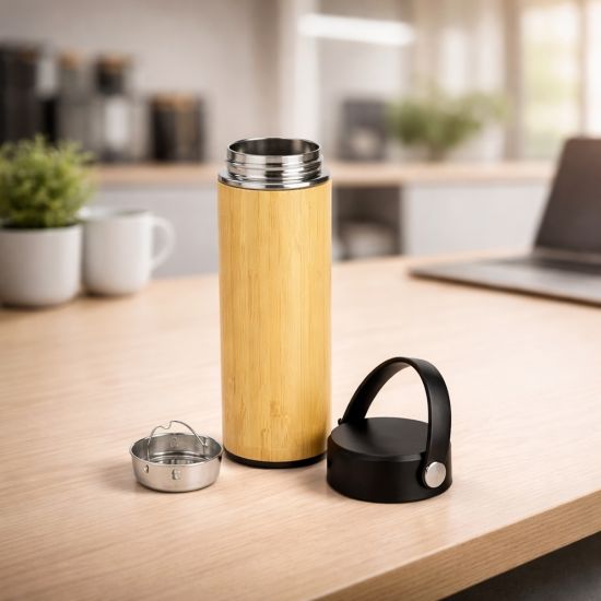 Garrafa Térmica Bambu 400ml
