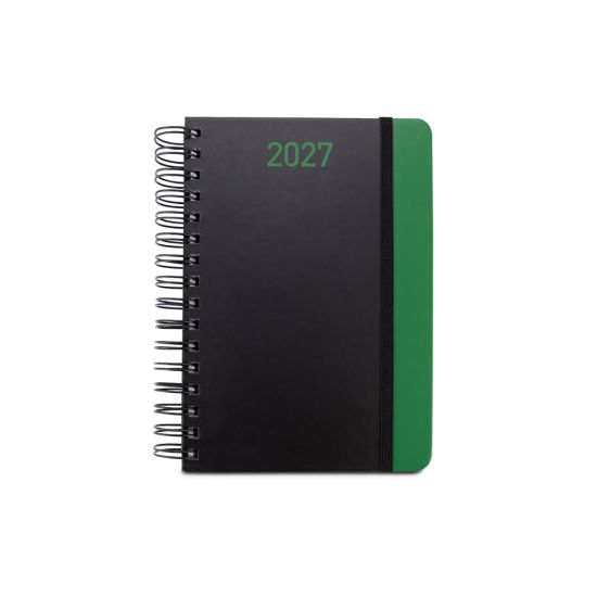 Agenda A5 em papel 100% reciclado e acabamento mate