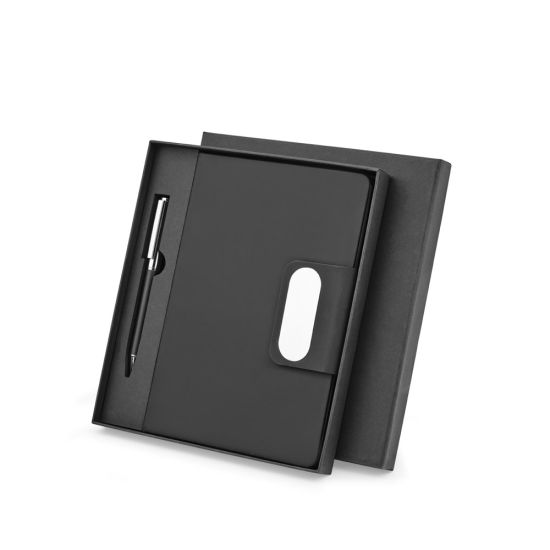 Conjunto Caneta Esferográfica e Caderno