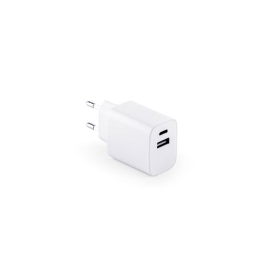 Adaptador de Corrente com Porta USB-A 18W e USB-C Wegner