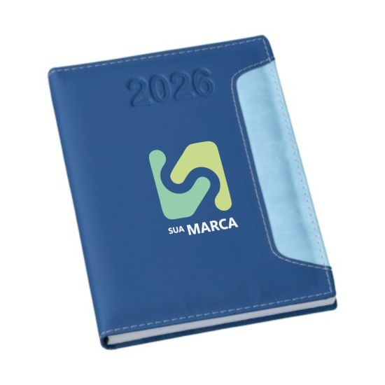 Agenda 2026 Estampada Vertical Azul