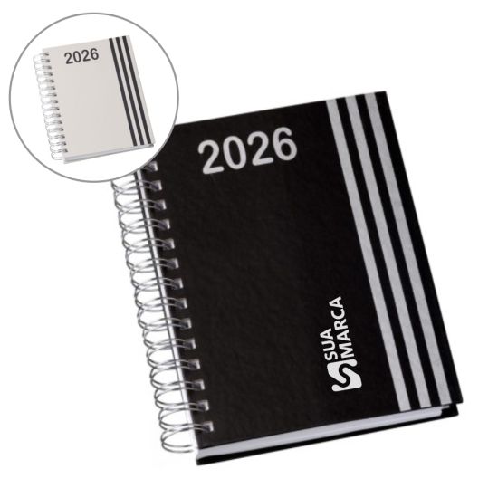 Agenda Wire-o Capa Premium com Faixa com Ano