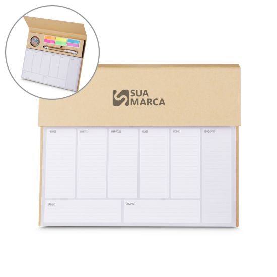 Bloco de Anotações com Planejamento Semanal