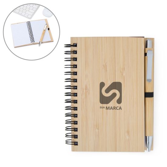 Bloco de Anotações Ecológico com Caneta