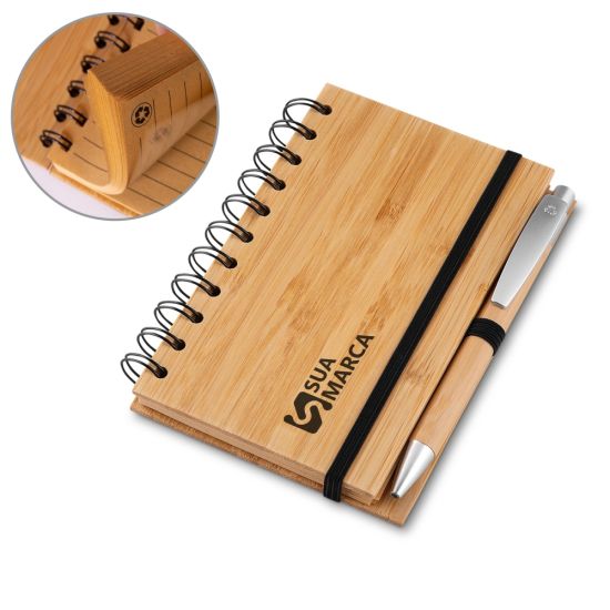 Bloco de Anotações Ecológico com Caneta