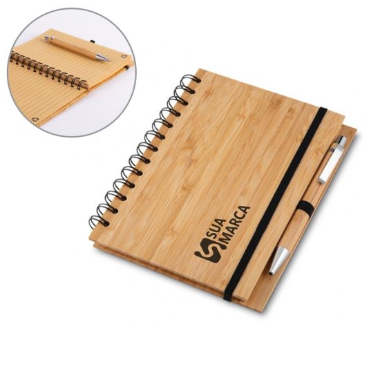 Bloco de Anotações Ecológico com Porta Caneta