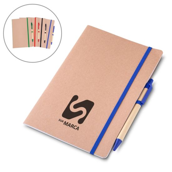 Bloco de Anotações Ecológico com Caneta