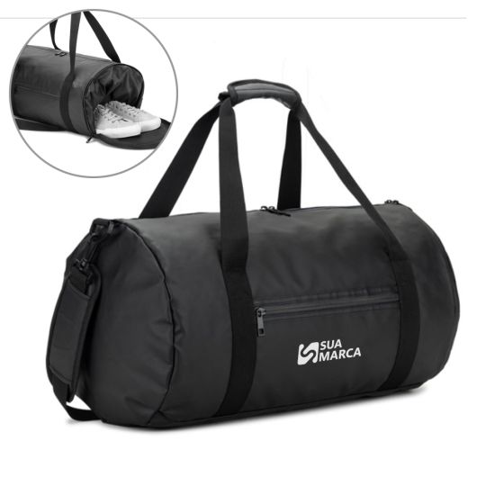 Bolsa Esportiva em Formato Cilíndrico em Poliéster Osasco Sport