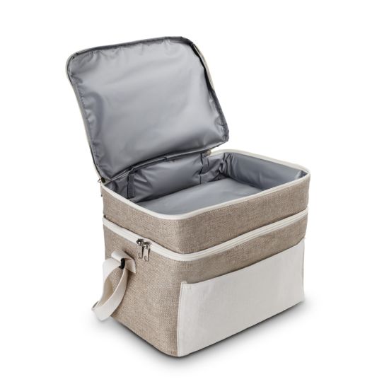 Bolsa Térmica em algodão e Juta sintética (24x30x20cm)