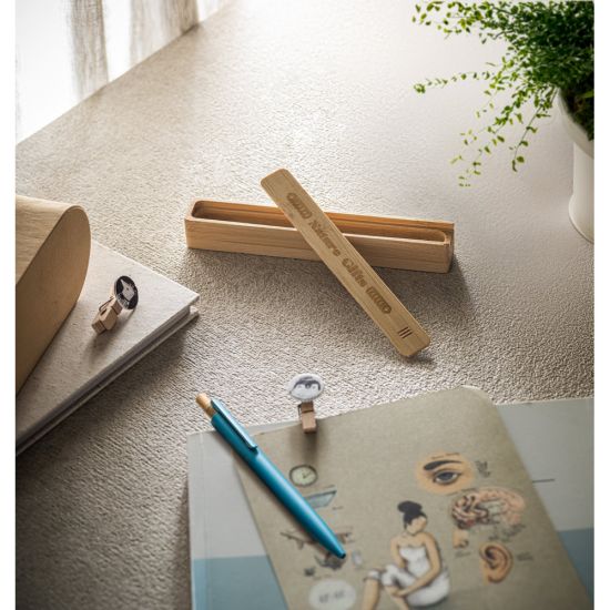 BAMBOX. Estojo em bambu natural para 1 esferográfica