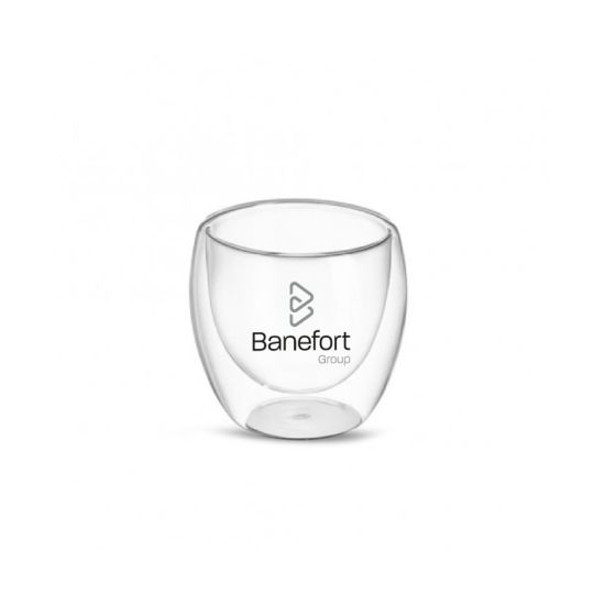 Copo Vidro Parede Dupla 80ml