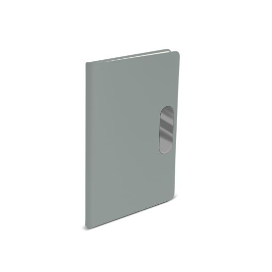 Caderno em PU com placa em metal