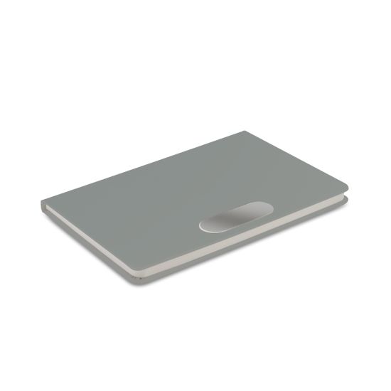 Caderno em PU com placa em metal