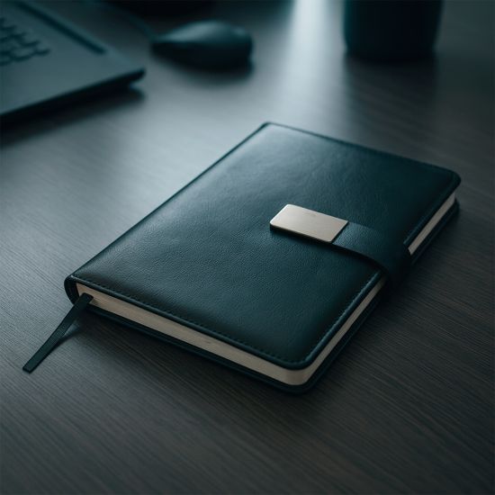 Caderneta Couro Sintético