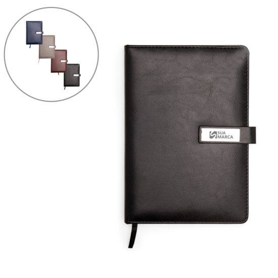 Caderneta Couro Sintético