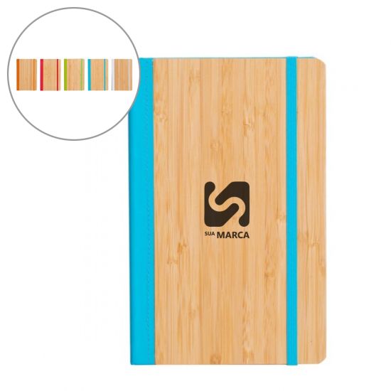 Caderno de Anotações Capa em Bambu PU