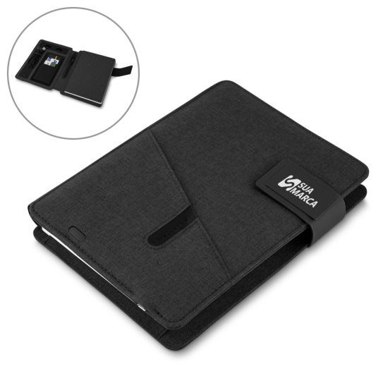 Caderno com Power Bank