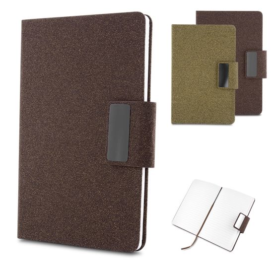Caderno em PU e Fibra de Café ou Chá