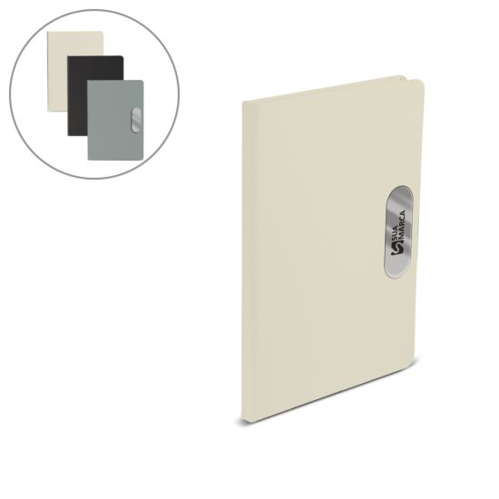 Caderno em PU com Placa em Metal
