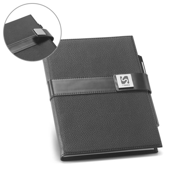 Caderno EMPIRE A5 com folhas pautadas, lisas e pontilhadas