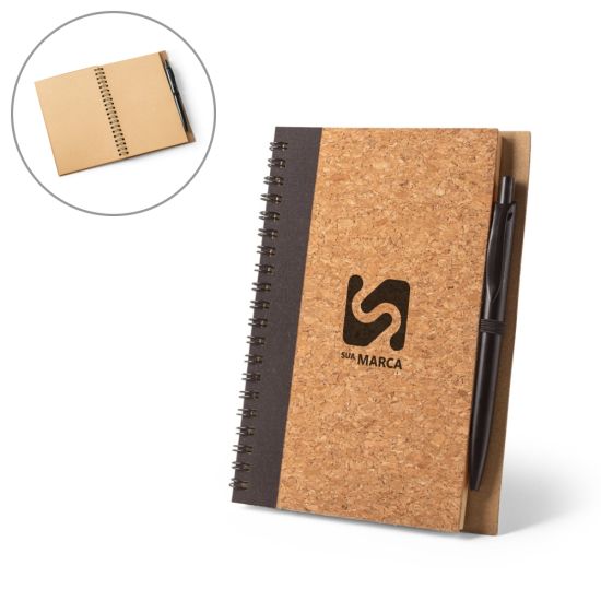 Caderno em cortiça