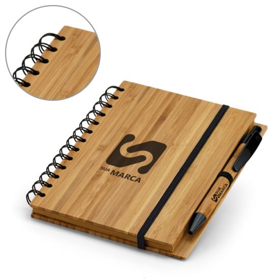 Kit Caderno e Caneta Bambu Dickens