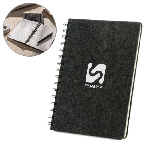 Caderno A5 Mishima de Capa Semi-rígida em Feltro 100% Reciclado