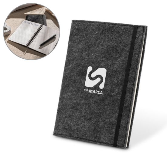 Caderno A5 Baldwin com Capa em Feltro 100% Reciclado