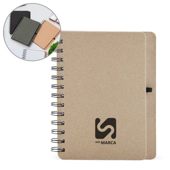 Caderneta Kraft B6 com Porta Caneta