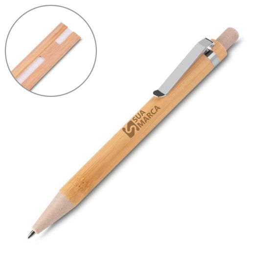 Caneta Ecológica de Bambu com Estojo
