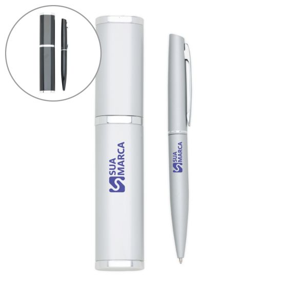 Caneta Metal com Estojo