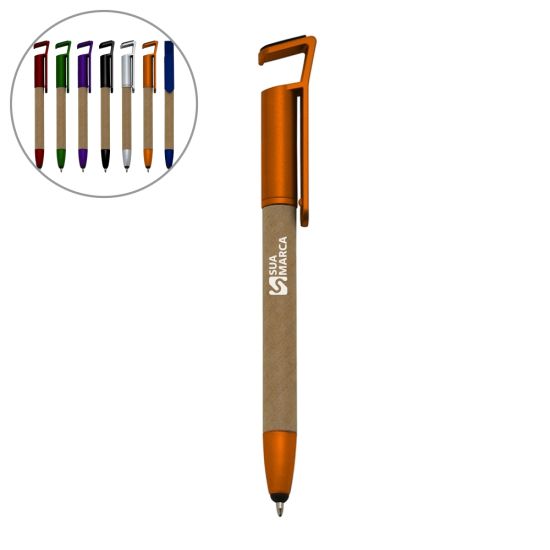 Caneta Ecológica Touch com Suporte