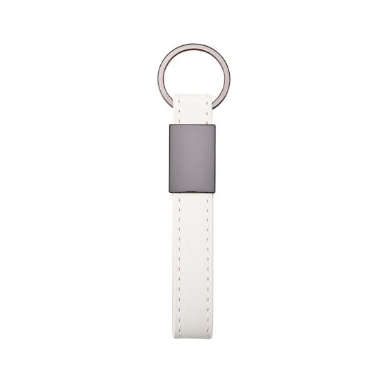 Chaveiro Metal com Couro Sintético