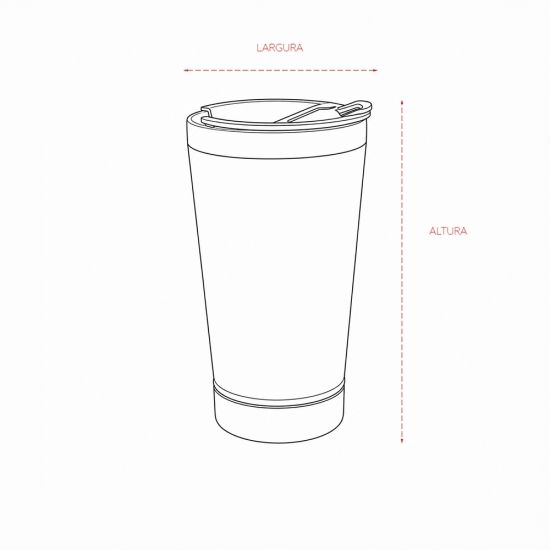 Copo Inox 500ml com Abridor