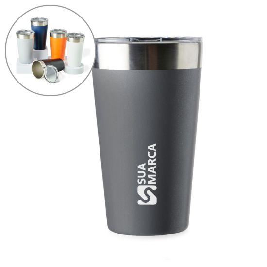 Copo térmico de inox 473ml