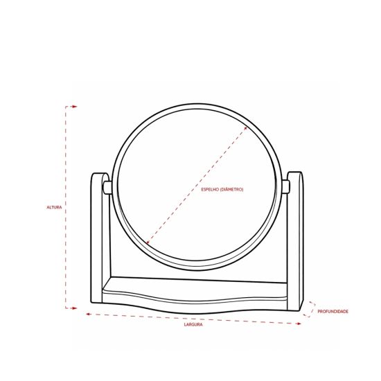 Espelho de Mesa Bambu