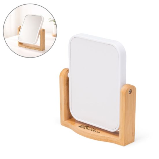 Espelho de Mesa Retangular Bambu