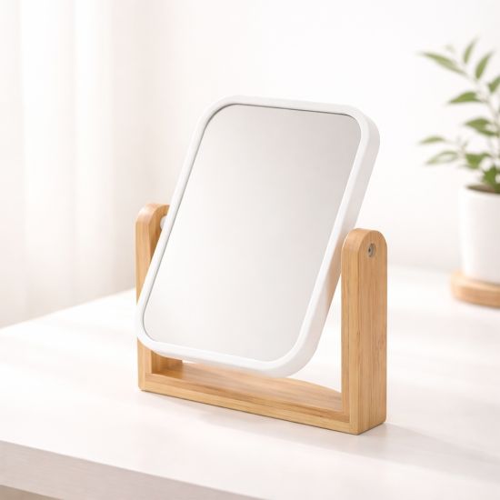 Espelho de Mesa Retangular Bambu