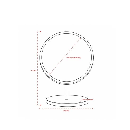 Espelho de Mesa MDF