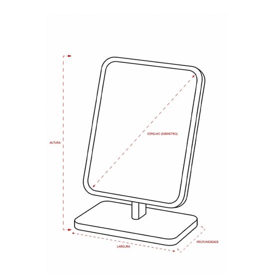 Espelho de Mesa MDF