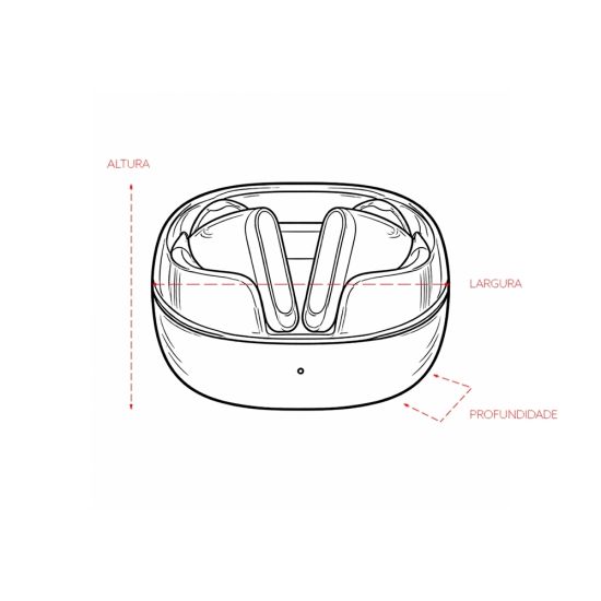 Fone de Ouvido Bluetooth com Case Carregador