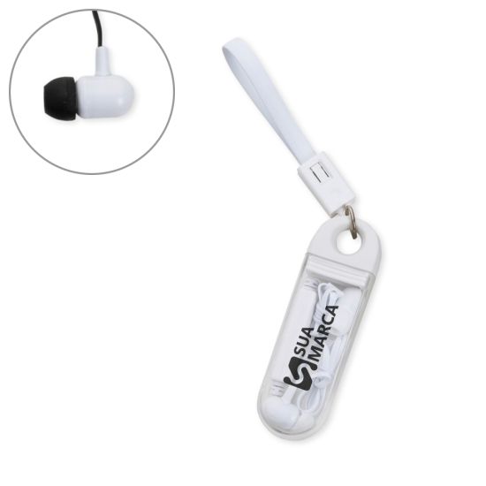 Fone de Ouvido Bluetooth com Estojo e Cabo