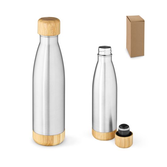 Garrafa térmica em aço inox 90% reciclado