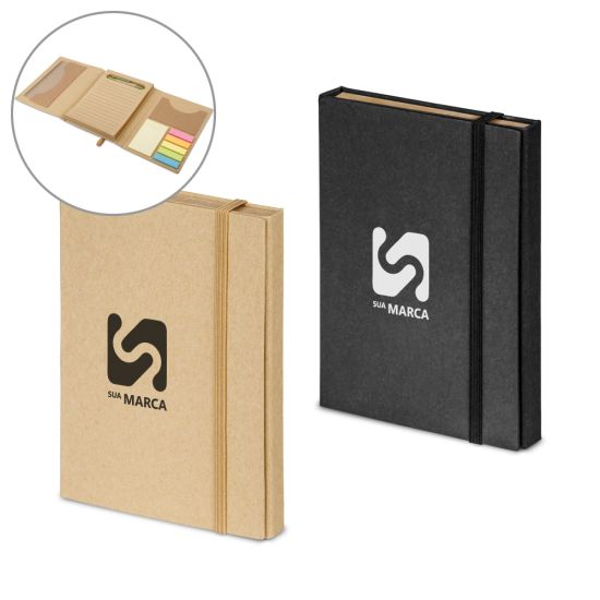 Kit Bloco de Anotações, Caderno, Caneta e Régua Eliot