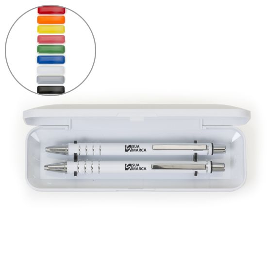 Kit Caneta e Lapiseira Semimetal